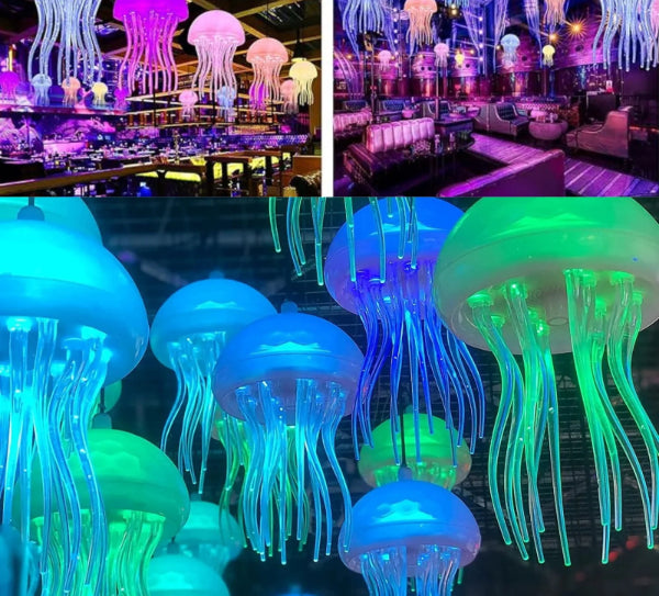 Jelly Fish Shape Color Changing Acrylic LED Light Lamp for Home Decoration