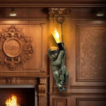 Decorative Hanging Monkey Light for Living Room, Kids Room Ceiling (Without Bulb)