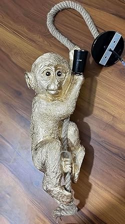 Decorative Hanging Monkey Light for Living Room, Kids Room Ceiling (Without Bulb)
