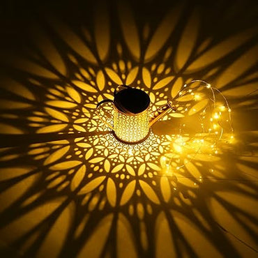 Decorative Solar Watering Can with Light for Garden Decor, Outdoors