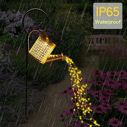 Decorative Solar Watering Can with Light for Garden Decor, Outdoors