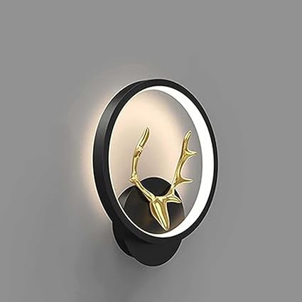 Decorative Round Shape Deer Head Fancy Wall Light for Home Decoration