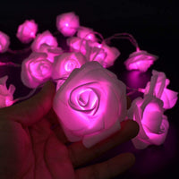 Pink Rose Flower String Light,