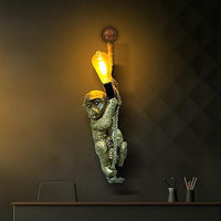 Decorative Hanging Monkey Light for Living Room, Kids Room Ceiling (Without Bulb)