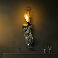 Decorative Hanging Monkey Light for Living Room, Kids Room Ceiling (Without Bulb)
