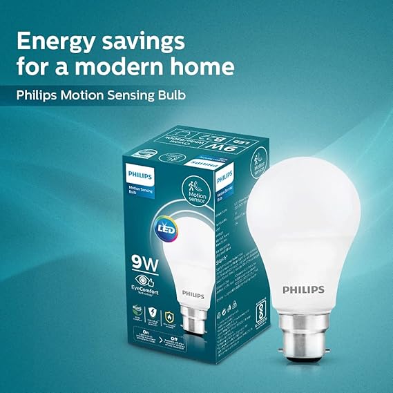 Philips 9W Motion Sensing B22 Lamp LED Bulb