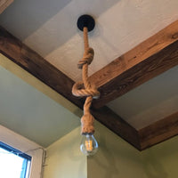 Contemporary Decorative Vintage Hemp Rope Lighting Fixture Pendant Light
