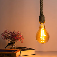 Contemporary Decorative Vintage Hemp Rope Lighting Fixture Pendant Light