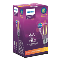 Philips A60 Filament Lamp Bulb with E27 Base